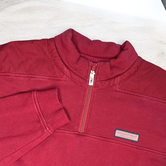 Vineyard Vines Sweater Mens Large Raspberry Performance 1/4‎ Zip Pullover Golf - Picture 1 of 8